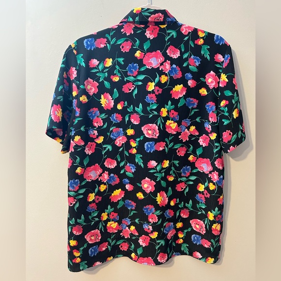 Vintage Button Up Floral Blouse - Picture 2 of 6